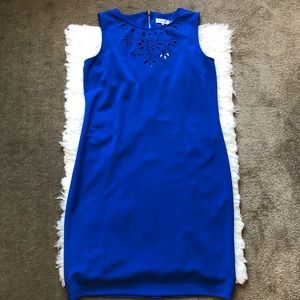 Calvin Klein Blue Front Cut out dress